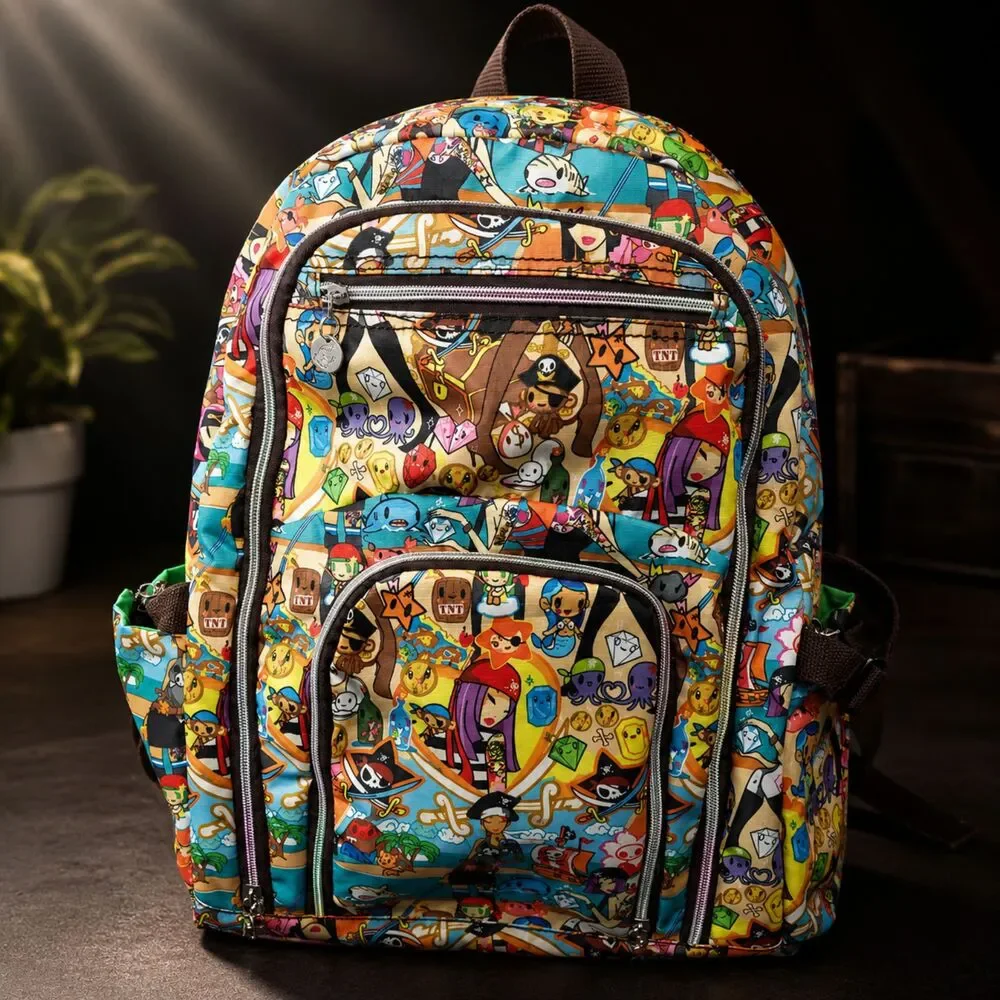 Tokidoki x LeSportsac Pirata Rolling Backpack Rare Y2K Travel Bag